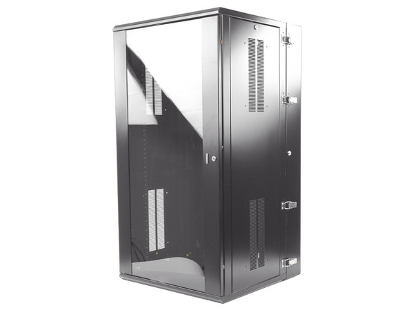 Gabinete Panduit PanZone de Montaje en Pared, de 19", Puerta con Ventana de Seguridad, 26 UR, 635mm de Profundidad, Color Negro.