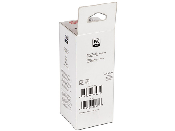 Botella de Tinta Negro Canon GI-190 BK, Modelo: 0667C001AB. - imagen 2