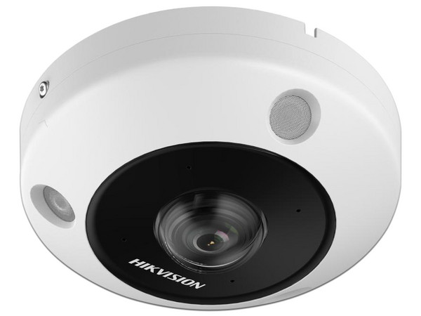 Cámara de Vigilancia Tipo Ojo de Pez Hikvision DS-2CD63C5G1-IVS de 12MP, Lente de 1,29 mm, IR de 15mm, IP67, Micrófono Integrado, Color Blanco. - imagen 3