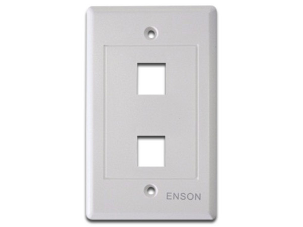 Tapa para caja Enson, Montaje en Pared de 2 salidas.