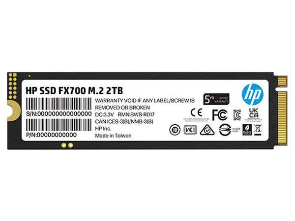 Unidad de Estado Sólido HP FX700 de 2TB, M.2 NVMe PCIe 4.0.