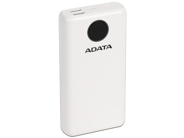 Batería Portátil Recargable ADATA P20000QCD Power Bank de 20,000mAh, con Tecnología de carga rápida Qualcomm 3.0, para Smartphones y Tablets. Color Blanco.