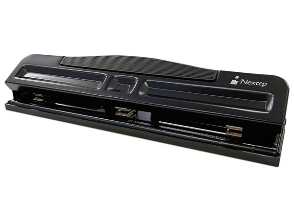 Perforadora Nextep 3 Orificios Ajustable Soft Grip 10 Hojas.