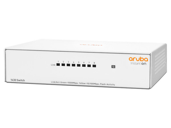 Switch HPE Aruba Instant On 1430 8G de 8 Puertos 10/100/1000, Detección Automática.