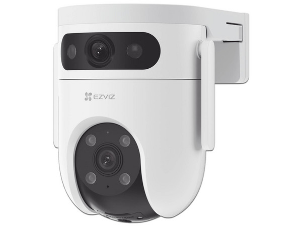 Cámara PT Doble Lente 6MP (3MP+3MP), detección de personas y vehículos con IA, visión nocturna a color, vista simultánea de cámara PT y cámara fija, audio bidireccional.