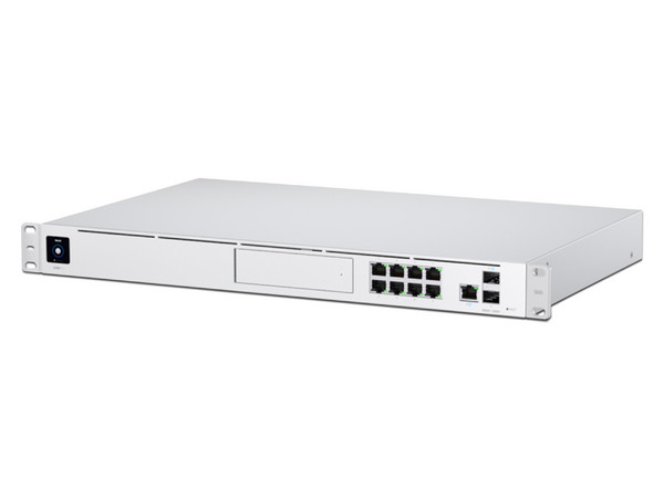 Switch Gigabit Ubiquiti UDM-Pro de 8 puertos 10/100/1000 Mbps, para montaje en rack 1U.