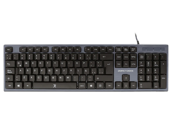 Teclado, Mouse y Audífonos Perfect Choice Combo para Oficina PC-201700 , USB, 3.5mm. Color Gris. (Teclado Versión en Español). - imagen 2