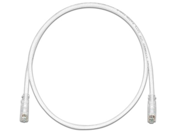 Cable de parcheo PANDUIT NK6PC1Y, UTP Categoría 6 con plug modular en cada extremo, 1 ft, Color Blanco.