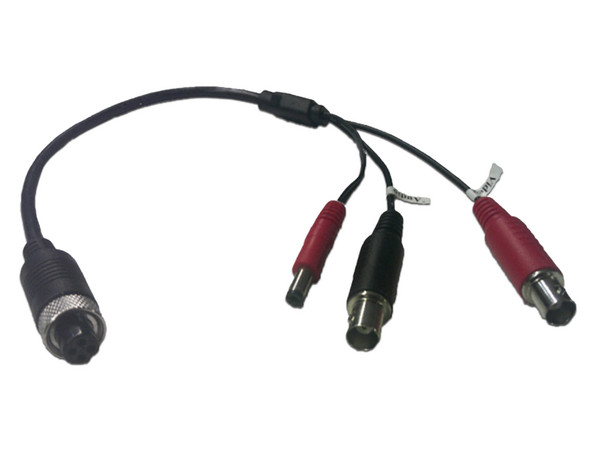 Cable Adaptador Hikvision DS-MP2130/BNC de tipo Aviación a BNC, 30 cm, para Cámaras en DVR Móvil.