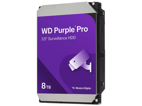 Disco Duro para Videovigilancia Western Digital Purple de 8TB, IntelliPower RPM, 256 MB Caché, SATA III (6 Gb/s).