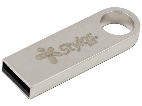 Unidad Flash USB 2.0 Stylos STMUSB2B de 16GB. Color Plata.