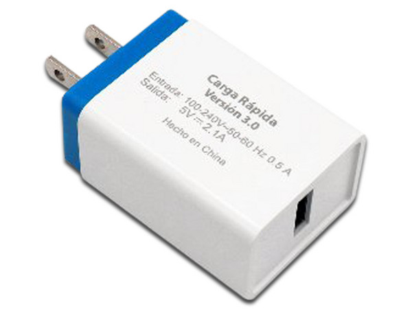 Cargador de Pared BRobotix 9633-32 con 1 salida USB de 5V - 2.1A, Incluye Cable USB tipo C, 1m, Color Azul. - imagen 2