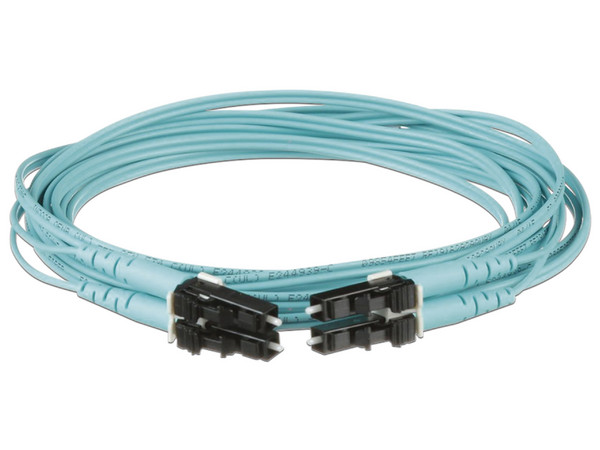 Cable de Red Dúplex Multimodo Panduit de Fibra Óptica, LC-LC 50/125 OM3, 3m. Color Aqua