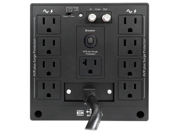 Regulador CDP R-AVR3008 de 3000VA / 1500W, con 8 Tomas NEMA 5-15R y 1 Nema 5-20R, Protección sobretensión 525J, Certificación RETIE/NOM. - imagen 3