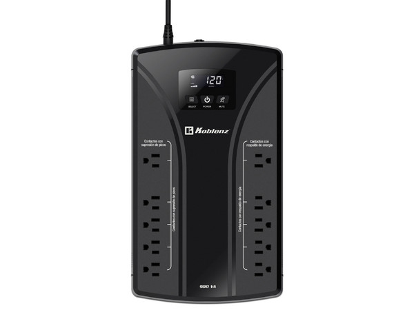 UPS Koblenz 9022, 900VA (450W) con 10 Contactos NEMA 5-15R , USB. - imagen 2