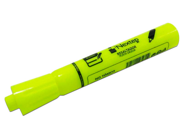 Paquete de Marcatextos Nextep NE-079A, 12 piezas, Color Amarillo Fluorescente.
