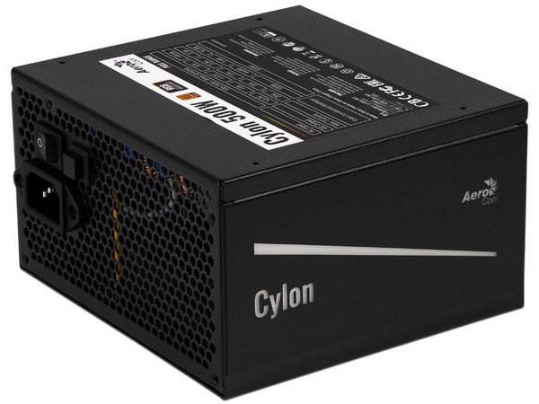 Fuente de Poder AeroCool Cylon RGB de 500W, ATX, 80 PLUS Bronze.