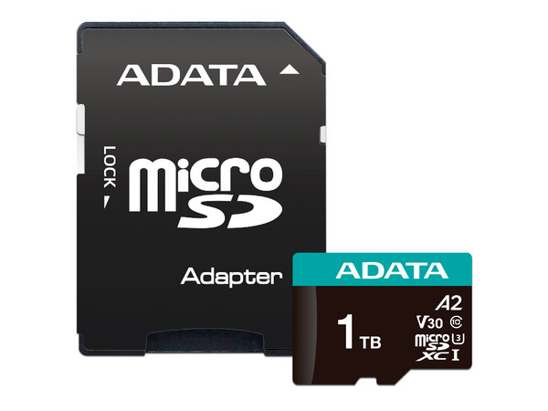 Memoria ADATA V30 microSDXC UHS-I de 1TB, clase 10, incluye Adaptador SD.