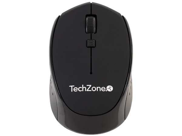 Mouse óptico inalámbrico TechZone TZ19MOU01-INA, receptor USB, Color Negro. - imagen 2