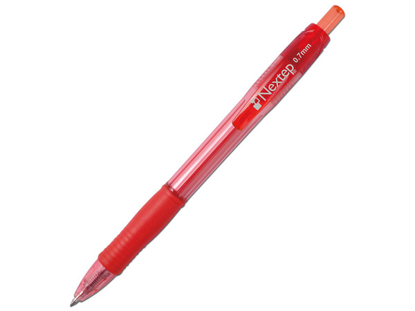 Bolígrafo Nextep de gel retráctil, mediano, con punta de 0.7 mm, color rojo. Paquete con 6 piezas. Contenido total: 4 paquetes.