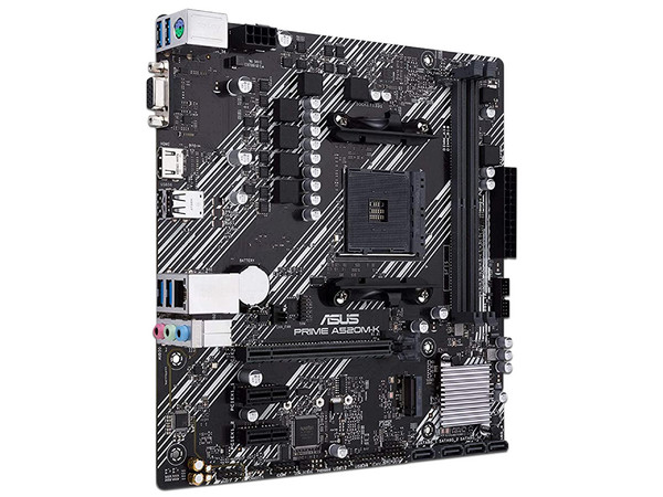 T. Madre ASUS PRIME A520M-K, Chipset AMD A520, Soporta: AMD Ryzen 3ra, 4ta y 5ta Generación, Socket AM4,Memoria: DDR4 4600/3866/2133 MHz, 64GB Max,Integrado: Audio HD, Red, USB 3.0,SATA 3.0, M.2,Micro-ATX, Ptos: PCIE 3.0 x16, PCIE 3.0 x1. - imagen 2