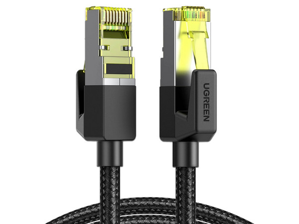 Cable De Red Ethernet Cat7 F/FTP Class, 5 Metros, Redondo, Malla De Nylon.