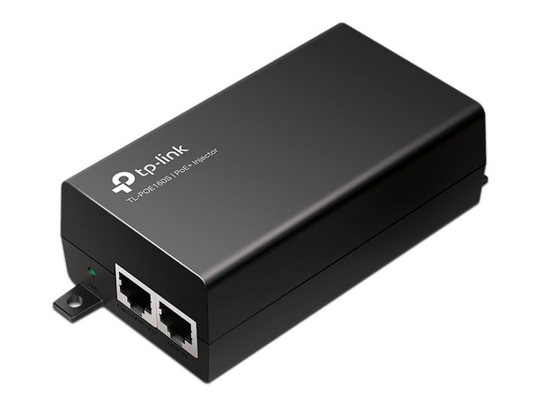 Inyector de Corriente TP-Link  TL-POE160S de 2 puertos Gigabit Ethernet, Hasta 30 W. Color Negro.