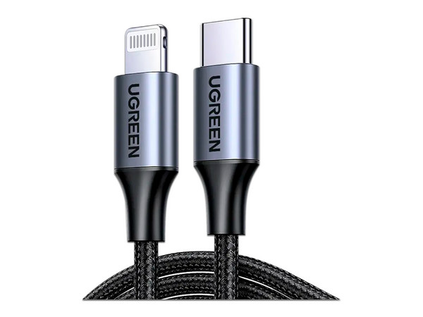 Cable UGREEN USB-C a Lightning de 1m, Adecuado para iPhone, iPad y iPod.