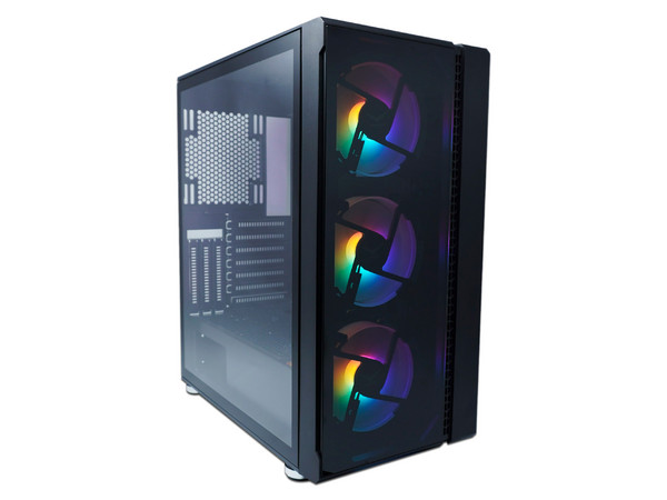 Gabinete Gamer Evotec Tokyo Mid-Tower, ATX (No Incluye Fuente de Poder), Color Negro.