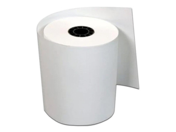 Rollo de Papel PCM EBA7676 de 76x76 mm, para Punto de Venta. Color Blanco