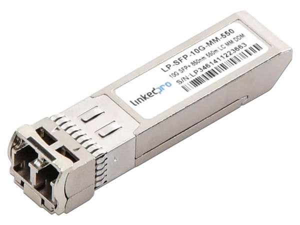 Módulo Transceptor SFP+ LC Gigabit de Fibra Óptica LinkedPro LP-SFP-10G-MM-550, Monomodo, Full-Duplex, 850 nm.