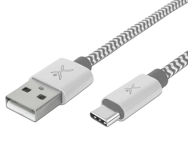 Cable USB Perfect Choice PC-101673, de USB-A a USB-C, 1 metro. Color Gris.