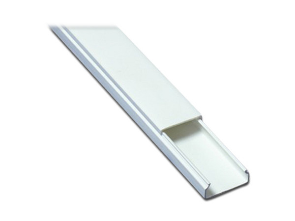 Canaleta Thorsman de PVC auto extinguible, sin división, 2 x 1 cm, tramo de 2.5m. Color Blanco