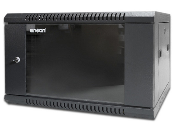 Gabinete Meriva Security de pared, 6U, hasta 60 Kg. Color negro.
