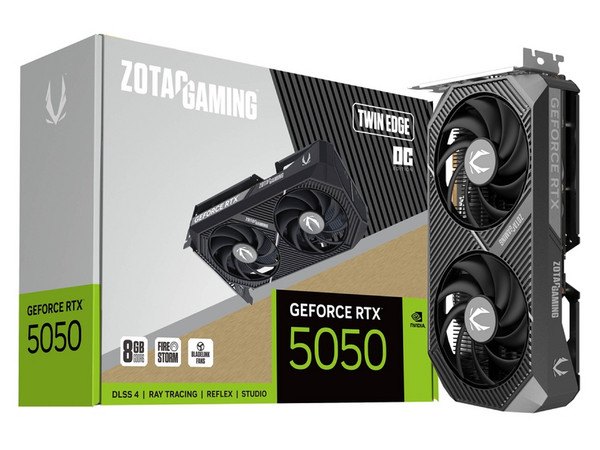Tarjeta de Video NVIDIA GeForce RTX 5050 Zotac Twin Edge OC, 8GB GDDR6, 1xHDMI, 3xDisplayPort, PCI Express 5.0.