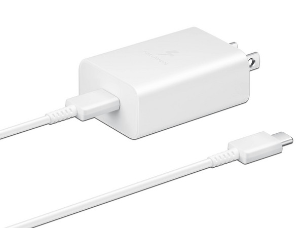 Adaptador de Carga Samsung 15W, Original, Tipo C, con Cable, Blanco.