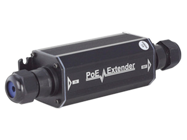 Extensor PoE Epcom hasta 100m, 1 Puerto de Entrada y salida PoE, Protección IP66,