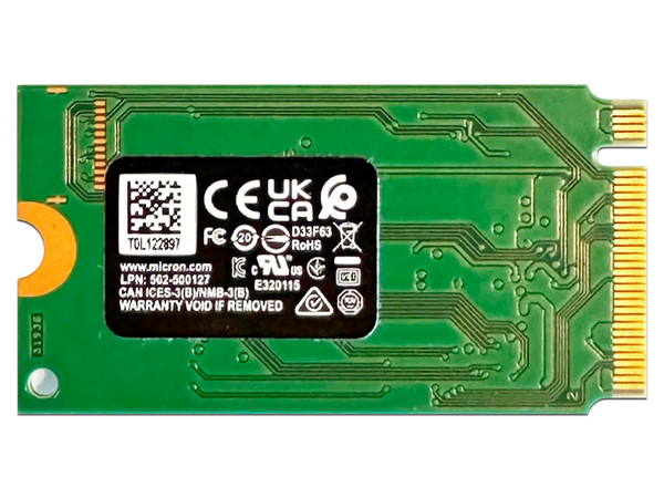 Unidad de Estado Sólido Micron Technology MTFDKCD256TFK de 256GB, M.2 NVMe PCIe 4.0., Bulk Sin Empaque. - imagen 2
