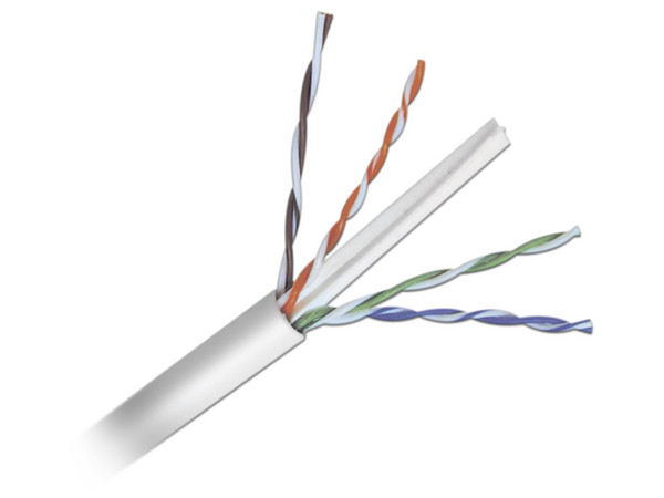 Bobina de Calbe UTP Linkedpro, Cat6+, 150m, Cobre, 23AWG, superflexible. Color Blanco - imagen 2
