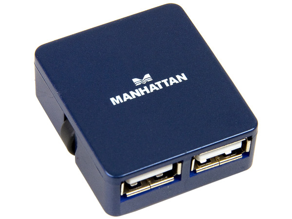 Micro Hub USB Manhattan de 4 Puertos (Convierte 1 puerto USB en 4). - imagen 2