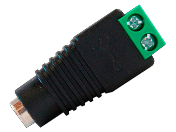 Conector de Corriente Hembra Enson ENS-FC01 Tipo Jack 3.5mm Para Cámaras CCTV, Con Bloque Polarizado.