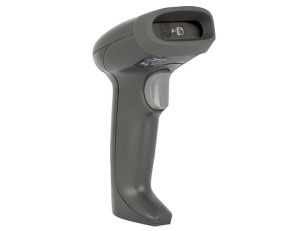 Lector de Código de Barras Honeywell HH490, USB, RS-232, 1D, PDF, 2D, Color Negro, Incluye base y cable USB.