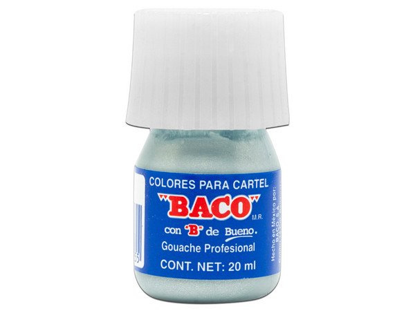 Pintura BACO para cartel de 20ml, color Plata #70 con 10 piezas.