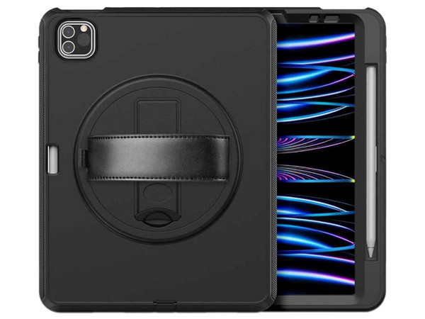 Funda Protectora TEKKU Handstrap para iPad Pro de 12.9", Color Negro. - imagen 3