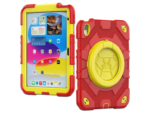 Funda TEKKU Spider uso Rudo para iPad Air 5, Color Rojo y Amarillo.