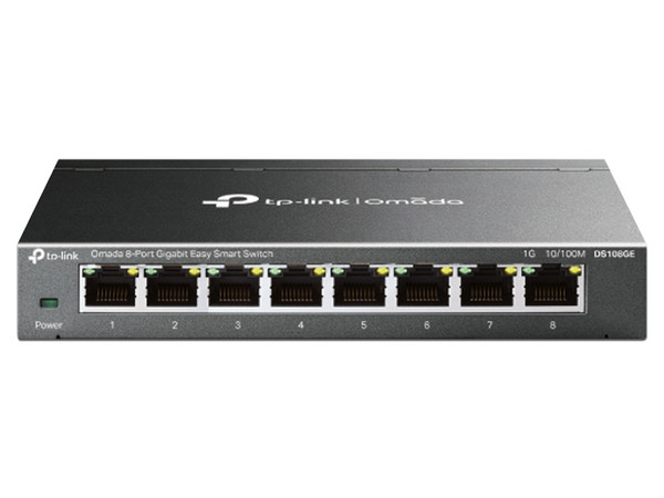 Switch No Administrable TP-Link Omada Easy, 8 Puertos RJ-45 10/100/1000Mbps, Color Gris.