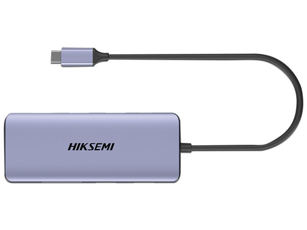 Hub Hikvision HS-HUB-DS11 11 en 1, USB C (M) a HDMI, 2 USB 3.0, 2 USB 2.0, VGA, SD, TF, 3.5mm, RJ-45, USB Tipo C (H), Color Gris. - imagen 2