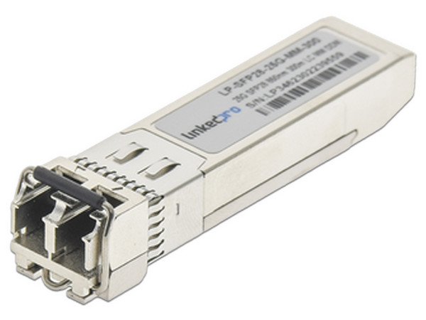 Transceptor SFP28 Linkedpro LP-SFP28-25G-MM-300 para fibra Multimodo, 25 Gbps, Conectores LC, Dúplex, Hasta 300 m