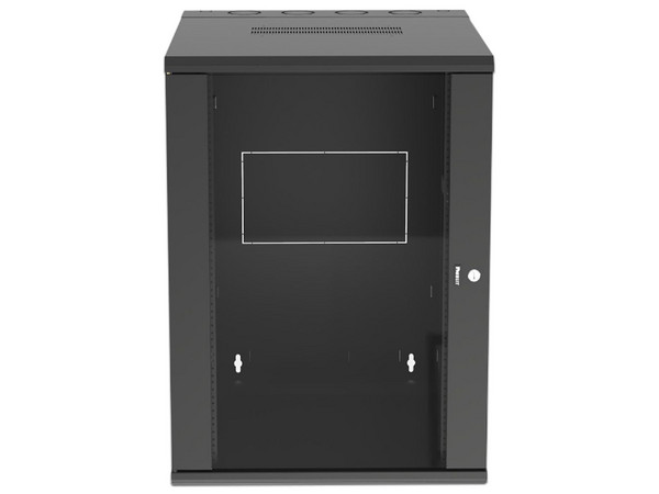 Gabinete Panduit PanZone de 19", Montaje en Pared, Puerta con Ventana de Seguridad, 18 UR, 762mm de Profundidad, Color Negro. - imagen 2