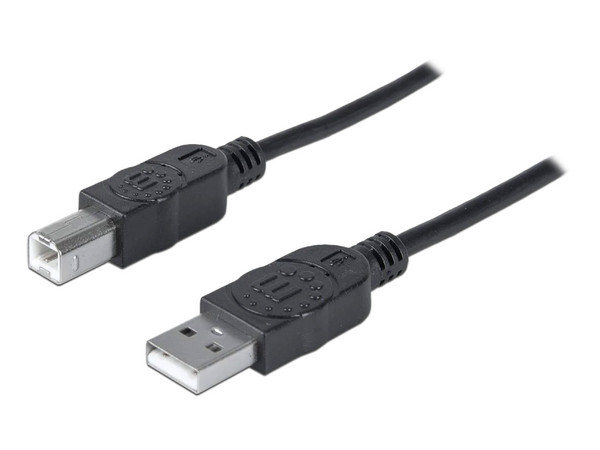 Cable Manhattan USB V2.0 A-B 0.9M Negro